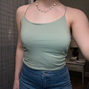 Cropped Green Cami